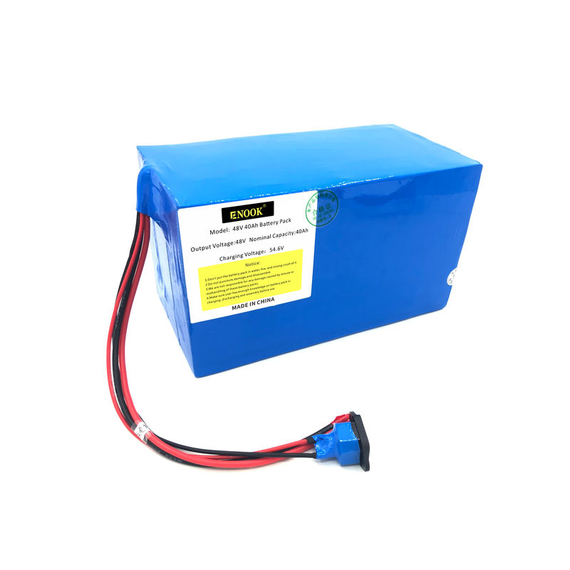 Enook 48V 60V 72V 40ah Bicicleta eléctrica Batería de iones de litio Tipo azul personalizado