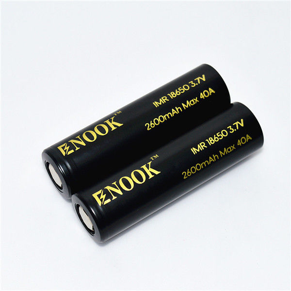 Batería Enook de alta tasa de descarga 18650 batería de globo enook 18650 2600mAh 40A 18650 batería de iones de litio