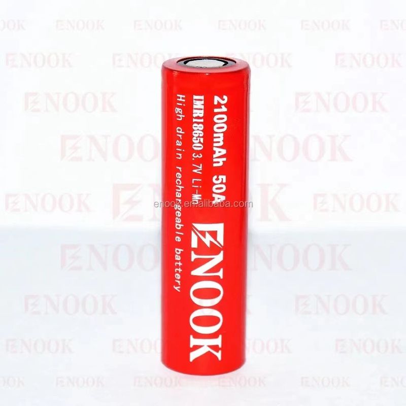 Batería portátil 18650 de alto drenaje de iones de li 2100mAh 3.7V Max 50A con tapa plana