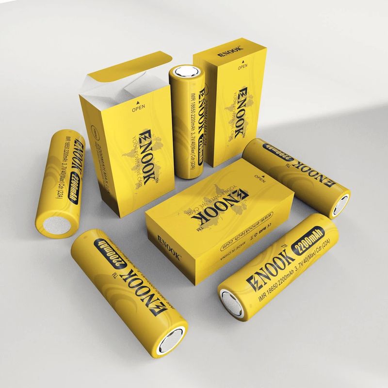 Doublepow Precio al por mayor 18650 3.7V 2200mah batería recargable 40A 3.7V mod 18650 batería amarilla de iones de litio