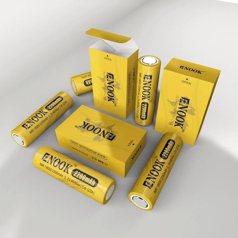 Doublepow Precio al por mayor 18650 3.7V 2200mah batería recargable 40A 3.7V mod 18650 batería amarilla de iones de litio