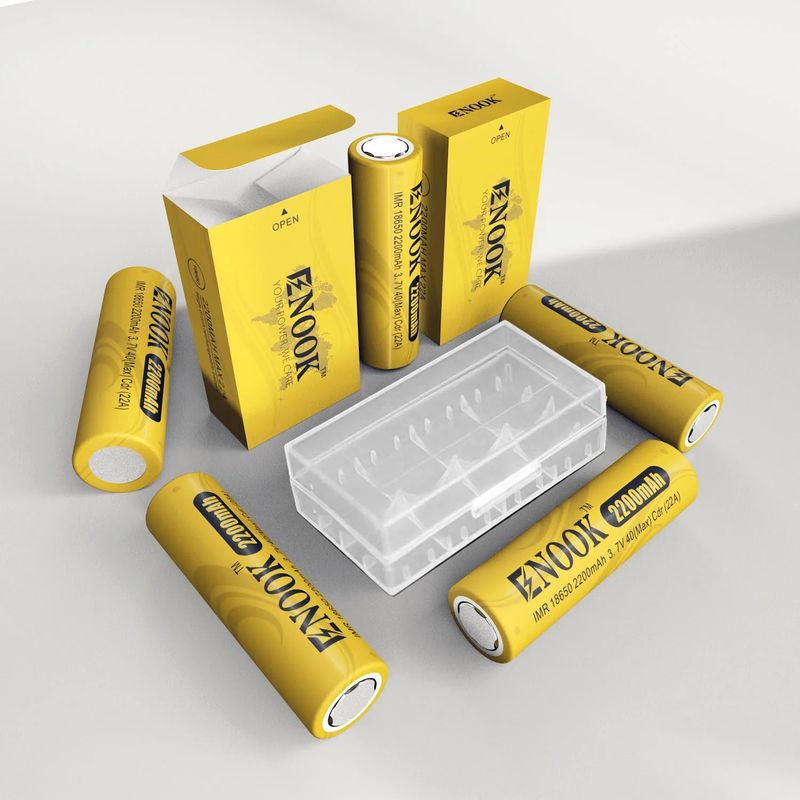 Doublepow Precio al por mayor 18650 3.7V 2200mah batería recargable 40A 3.7V mod 18650 batería amarilla de iones de litio