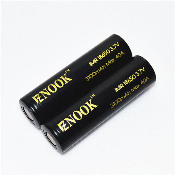 3100mAh 3.7V 18650 Baterías de iones de Li 40A de alto drenaje Batería recargable