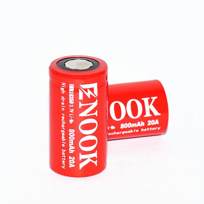 Batería recargable IMR Li Ion 800mAh 20amp 18350 Li Mn Batería para linterna
