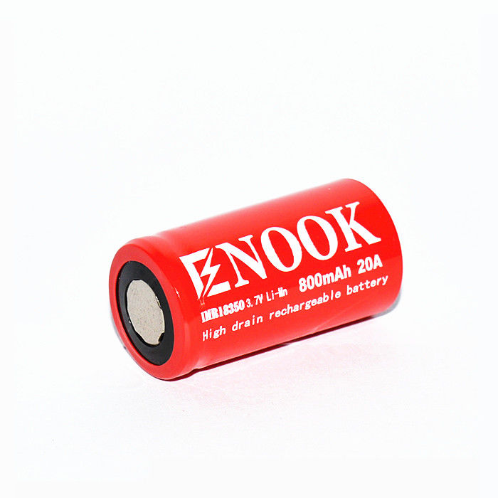 Batería recargable IMR Li Ion 800mAh 20amp 18350 Li Mn Batería para linterna