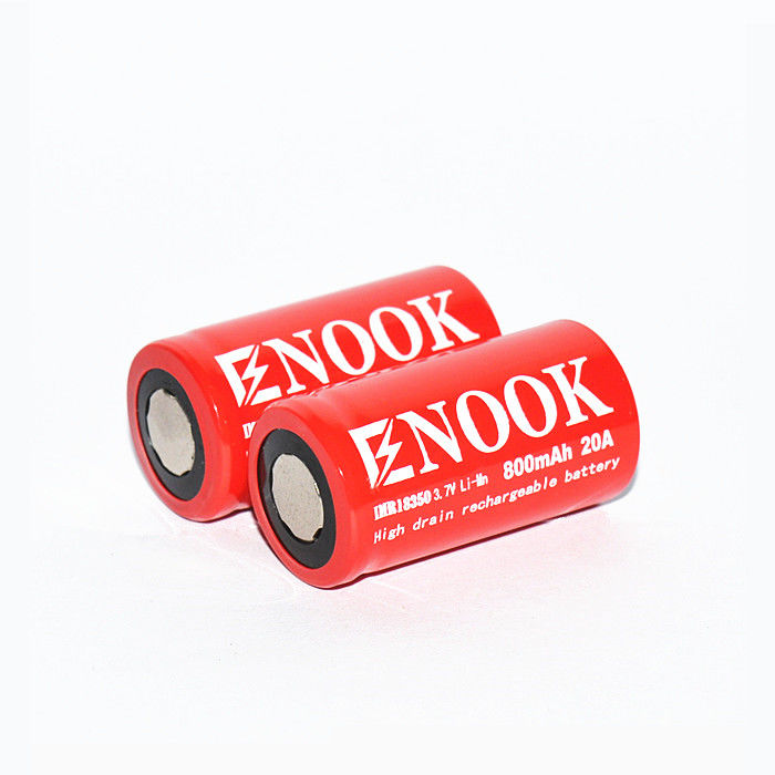 Batería recargable IMR Li Ion 800mAh 20amp 18350 Li Mn Batería para linterna