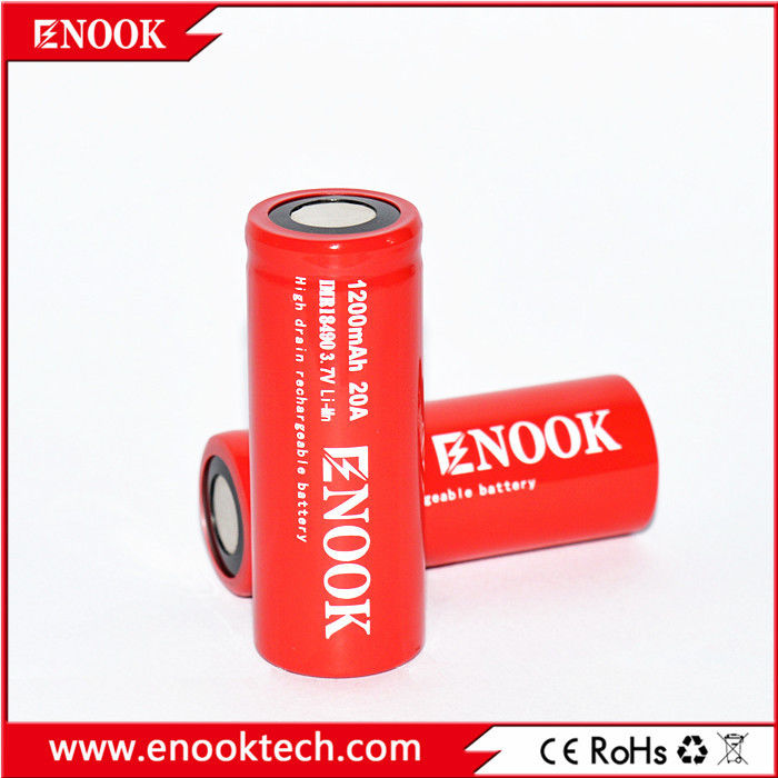 18490 Batería de iones de litio de cilindro 1200mAh 3.7V 20A Para bicicleta eléctrica