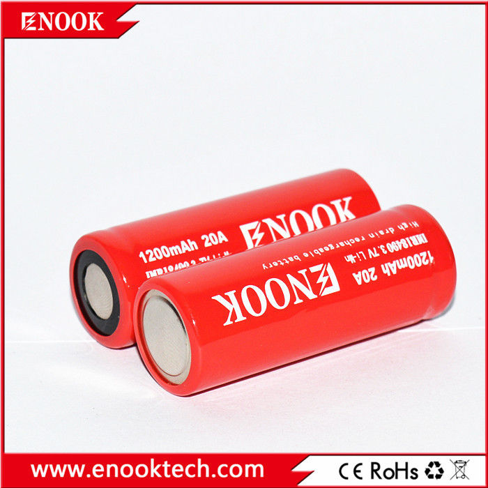 18490 Batería de iones de litio de cilindro 1200mAh 3.7V 20A Para bicicleta eléctrica