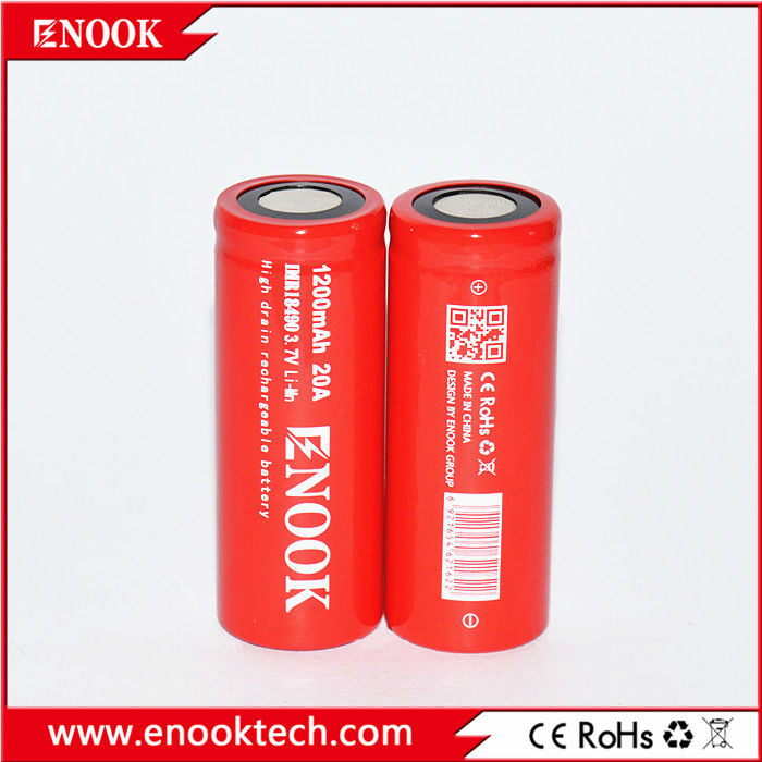 18490 Batería de iones de litio de cilindro 1200mAh 3.7V 20A Para bicicleta eléctrica