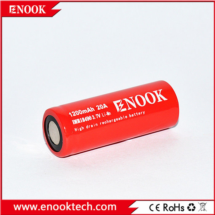 18490 Batería de iones de litio de cilindro 1200mAh 3.7V 20A Para bicicleta eléctrica