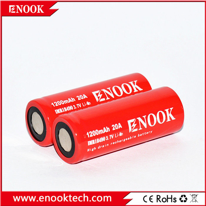 18490 Batería de iones de litio de cilindro 1200mAh 3.7V 20A Para bicicleta eléctrica
