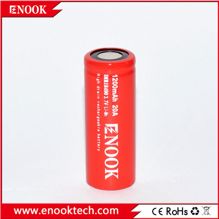 18490 1200mAh 20A 3.7V Bicicleta eléctrica con batería recargable Celular plana Tipo