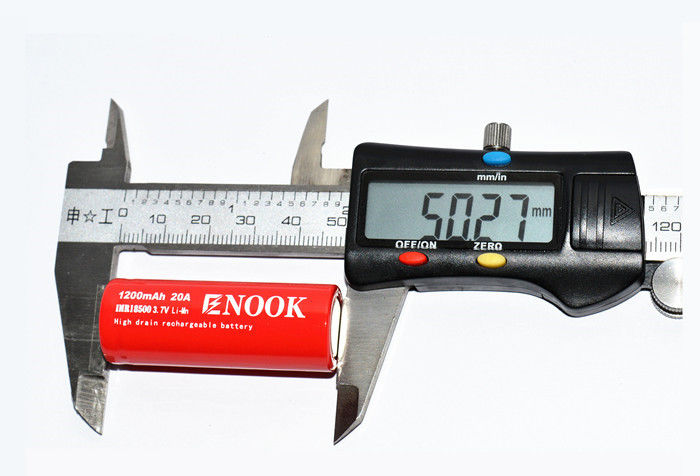 Enook 1200mAh 20A Batería de iones de litio Célula 3.7V 18500 Batería de iones de litio recargable