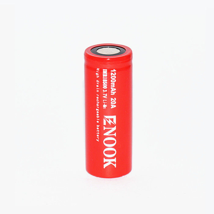 Enook 1200mAh 20A Batería de iones de litio Célula 3.7V 18500 Batería de iones de litio recargable