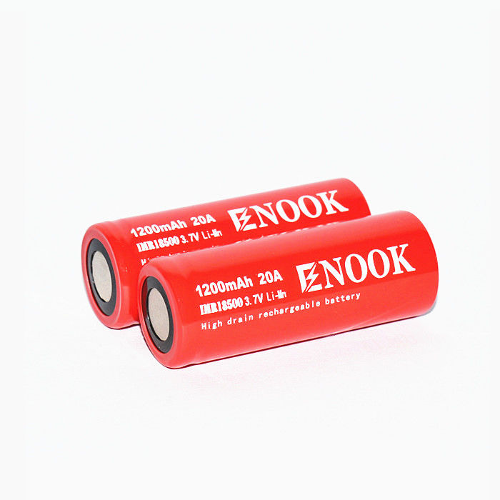 Enook 1200mAh 20A Batería de iones de litio Célula 3.7V 18500 Batería de iones de litio recargable