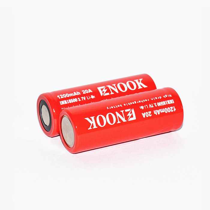 Enook 1200mAh 20A Batería de iones de litio Célula 3.7V 18500 Batería de iones de litio recargable