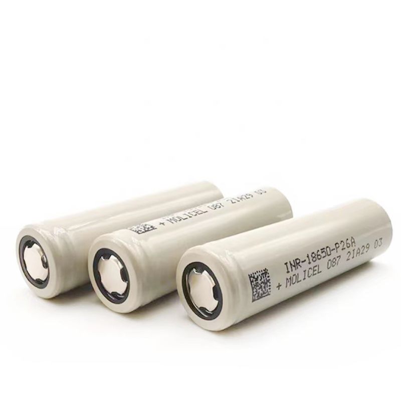 Molicel P26A 18650 Batería de celdas de iones de litio 35A 3.7 V Batería recargable 2600mah