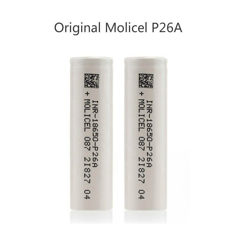 Molicel P26A 18650 Batería de celdas de iones de litio 35A 3.7 V Batería recargable 2600mah