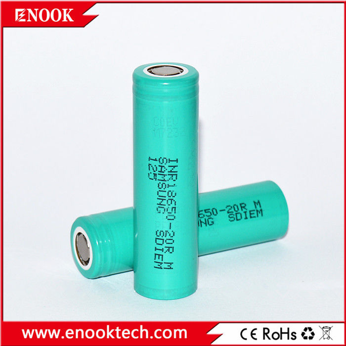 En stock 18650 samsung 20R 3.7v 2000mah 18650 Batería de litio recargable de iones de litio para el paquete de baterías