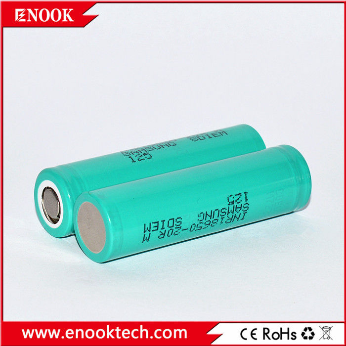 En stock 18650 samsung 20R 3.7v 2000mah 18650 Batería de litio recargable de iones de litio para el paquete de baterías