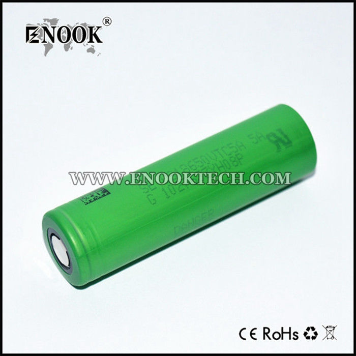 Especificaciones de la batería Vtc5 2600mAh mayorista en batería recargable de iones 3.7V 18650 batería