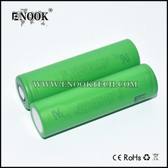 Especificaciones de la batería Vtc5 2600mAh mayorista en batería recargable de iones 3.7V 18650 batería