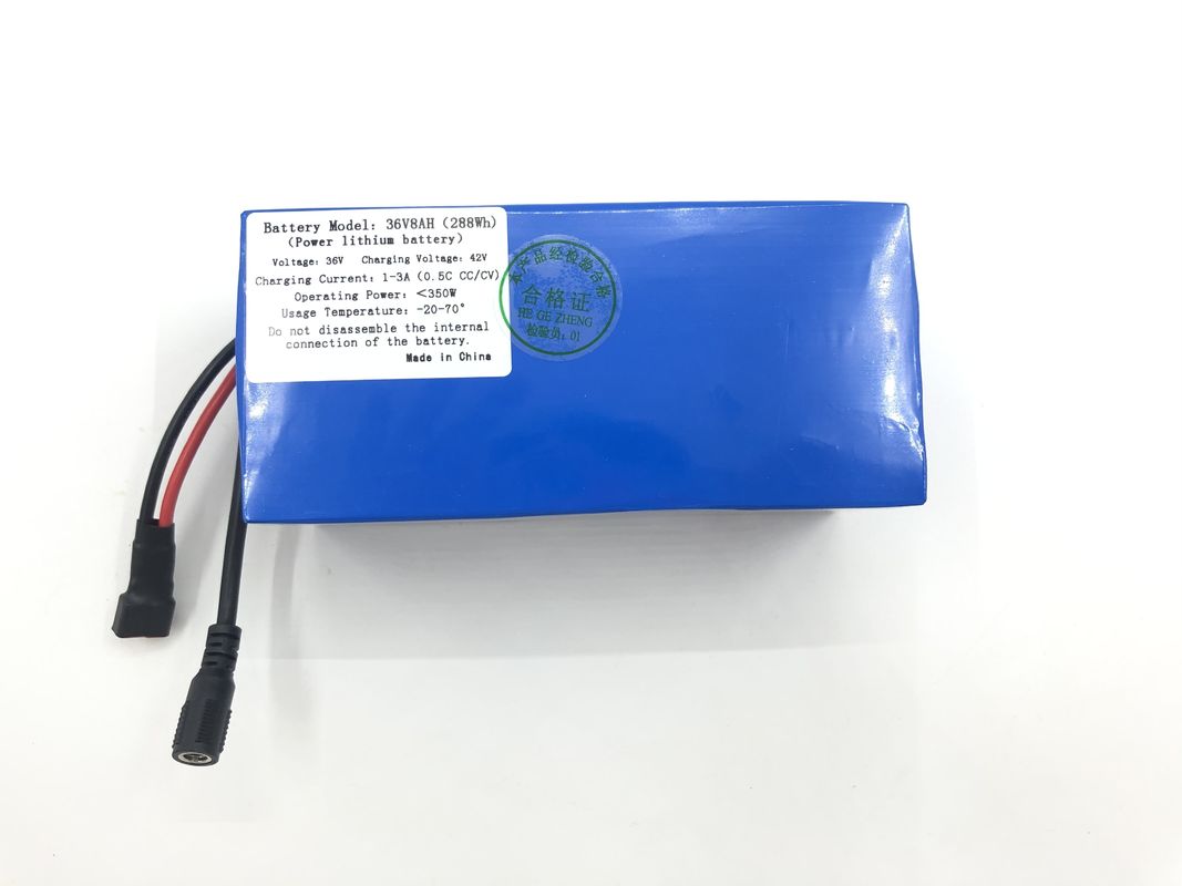 Paquete de baterías de iones de litio 36V 8Ah tipo azul para bicicleta eléctrica