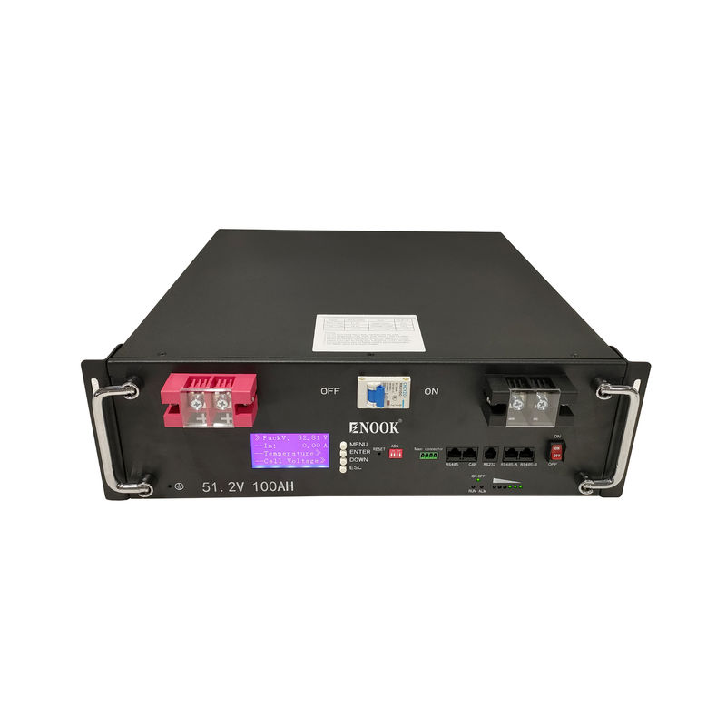 Enook Batería de litio 51.2V 100ah 200ah LiFePO4 Batería de rack de servidor con pantalla LCD para el sistema de almacenamiento de baterías en el hogar