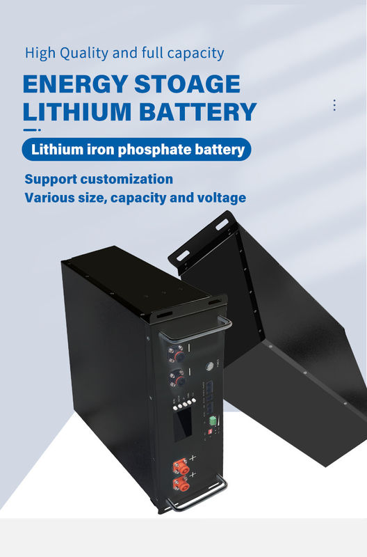 Smart BMS LiFePO4 10kwh 48V 200Ah Servidor de iones de litio solar con batería montada en el bastidor para el sistema solar