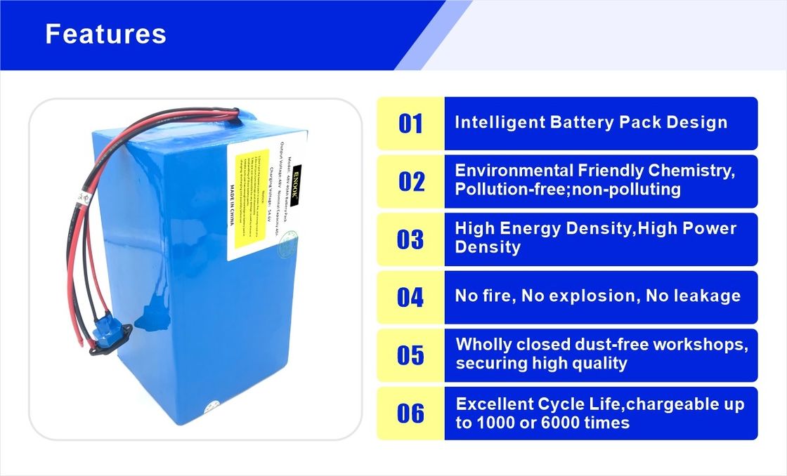 Batería de 36V de iones de litio para scooter eléctrico con materiales ecológicos
