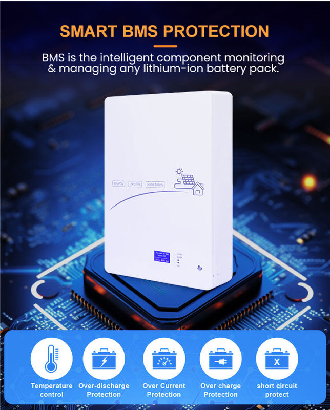 Enook Powerwall Batería solar de iones de litio 48V 5Kw 10Kw 100Ah 200Ah Power Pared montada Lifepo4 Almacenamiento de energía solar para el hogar