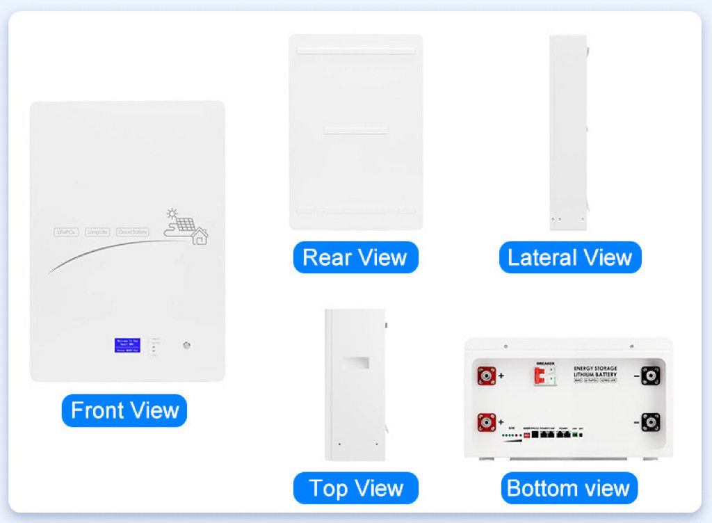 Home Powerwall Batería de almacenamiento solar Solaire Litio 200Ah 10Kw 20Kw 50Kw 48V 51V 100Ah Lifepo4 Batería de iones de litio