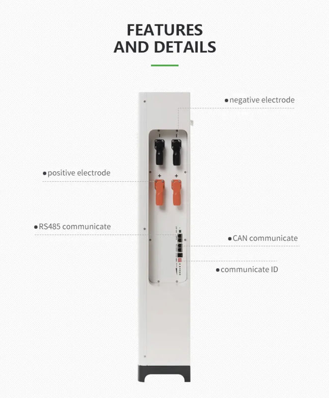 Sistema de almacenamiento de energía solar de red híbrida 10 ~ 20 Kwh Potencia de salida 15PCS LifePO4 paralelo Batería de litio