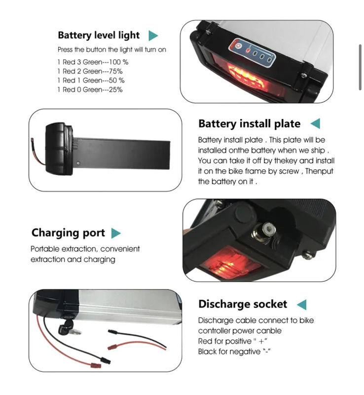 Batería de iones de litio de 36v para bicicletas eléctricas