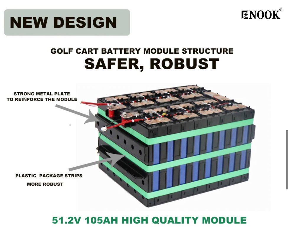 Batería de recarga de carrito de golf 12.8v 24v 36v 48v 51.2v 72v 100AH Batería de iones de litio Lifepo4 con software inteligente BMS