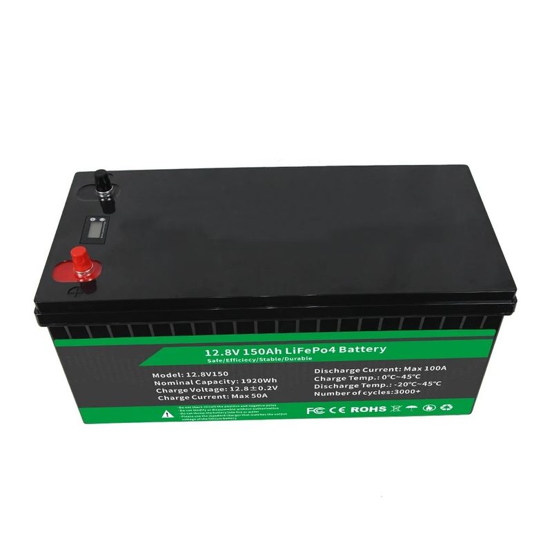 12.8v 100ah 150ah 105ah 200ah Batería de iones de litio con función BMS avanzada Vida útil del ciclo largo