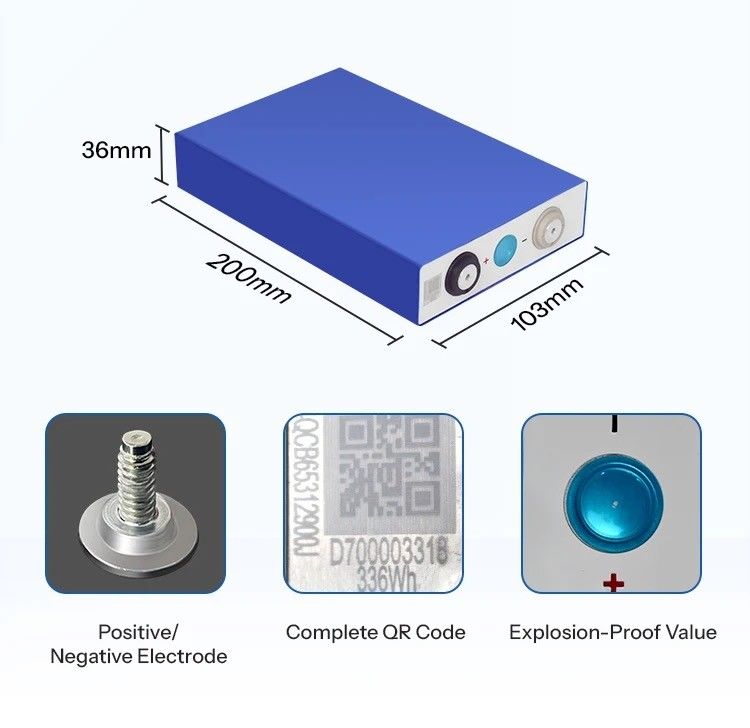 Grado A 8000 Ciclos 3.2V Baterías de iones de litio 50ah 105ah 120ah 280ah 12v 24v 48v Batería Lifepo4