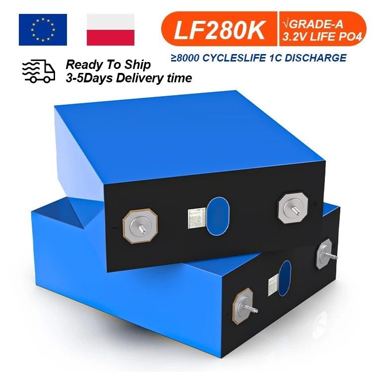 Tipo de batería 3.2V 280Ah Lifepo4 Batería Almacenamiento de energía para bricolaje 48V 36V 24V Batería