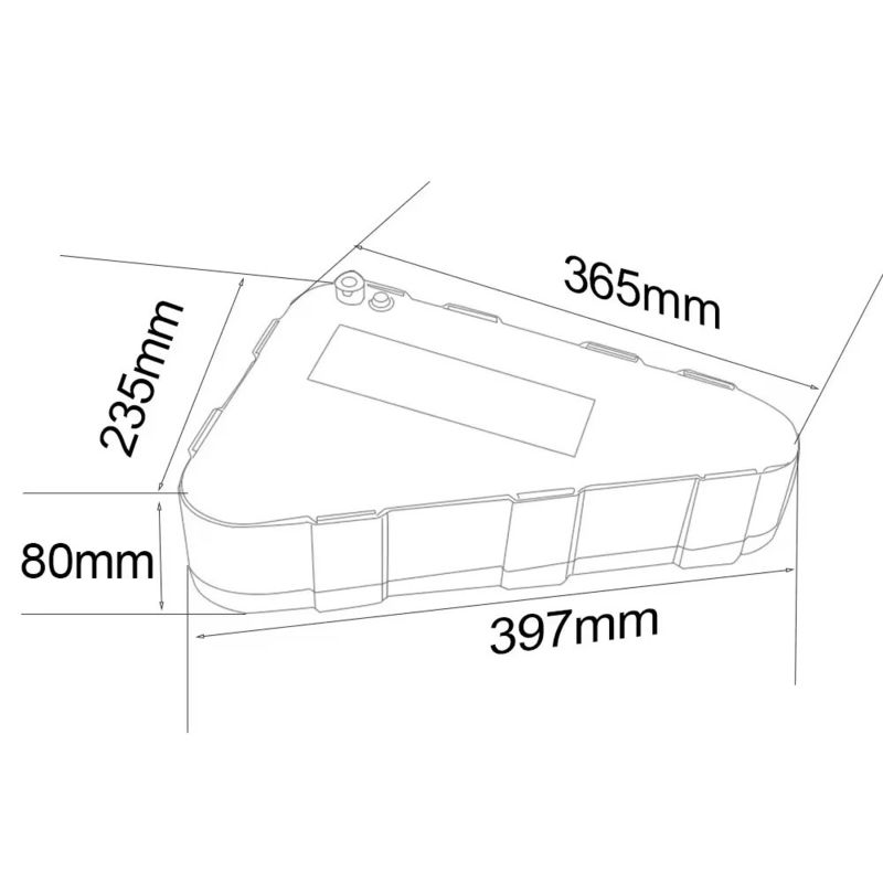 Batería de bicicletas triangulares de 72 V personalizable 3000W 3500W 72V 20Ah Batería de bicicletas eléctricas con 18650 células