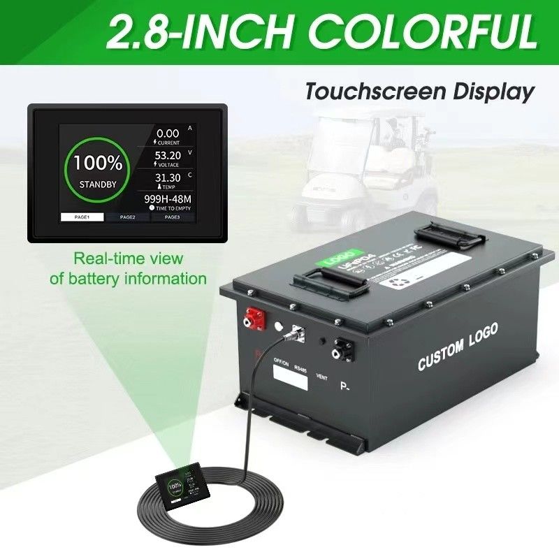 OEM/ODM Lifepo4 Batería de Golf Cart Batería 24V 36V 48V 72V 50Ah 100Ah 200Ah con Smart BMS