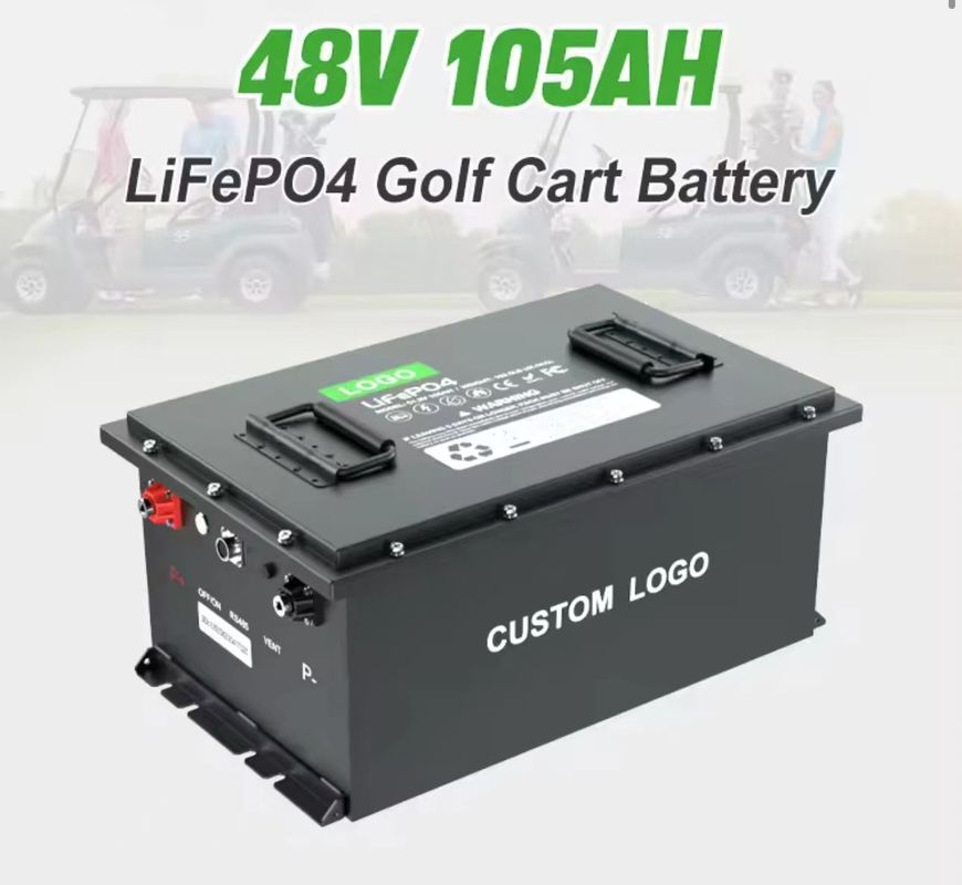 105ah 150ah 24v 36 voltios 72V Batería de Fósforo de Hierro de Litio Carro de Golf Batería de larga duración