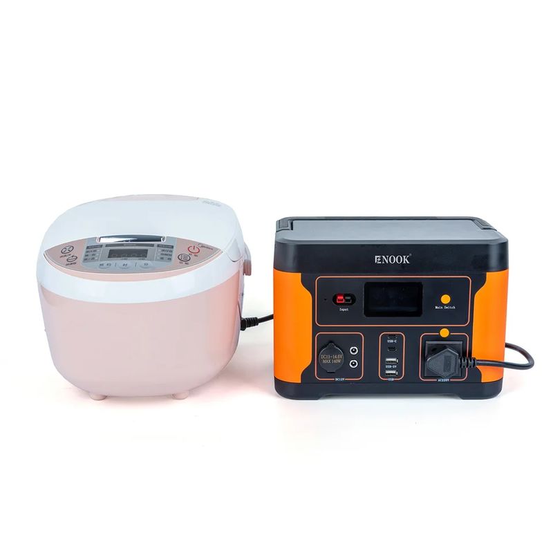 Estación de energía portátil de 500W con puertos USB C y capacidad de batería